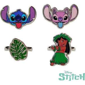 Bagues à breloques ajustables Lilo & Stitch, lot de 150 unités, vente en gros, livraison gratuite, collection officielle sous licence HER - Product Image 1