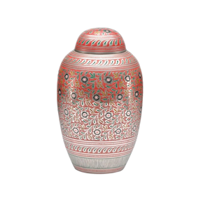 Urne de crémation pour adultes en aluminium la plus vendue fabriquée à la main avec une urne de cendres commémoratives de style européen personnalisable - Product Image 1