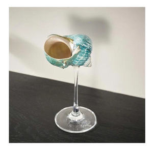 Seashell Glass para comedor Elegante diseño de concha Mejora la configuración de la Mesa Ideal para exportación y eventos - Product Image 1