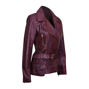 Veste d'hiver en cuir véritable pour femmes, de haute qualité, en coton uni, rembourrée, imperméable, respirante, nouvelle arrivée - Product Image 5