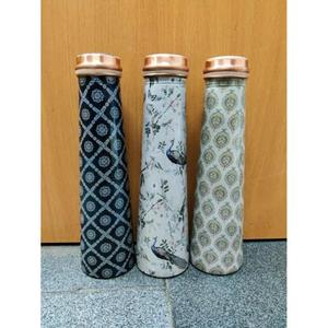 ขวดน้ำทองแดงบริสุทธิ์แบบนำกลับมาใช้ใหม่ได้ขวดทองแดงที่ผ่านการรับรองอายุรเวทสำหรับใช้ในยิมและโยคะ - Product Image 3