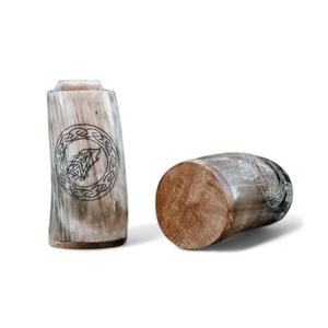 Tasse en corne de buffle faite à la main de meilleure qualité chope de style viking indien avec logo gravé personnalisé artisanat naturel - Product Image 4