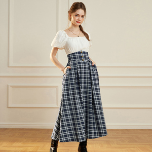 Custom <strong>Women</strong> Renaissance Swing <strong>Skirt</strong> Elastic Waist Flared A-Line Maxi Winter Plaid <strong>Tartan</strong> <strong>Skirt</strong> <strong>Women</strong> - Product Image 1