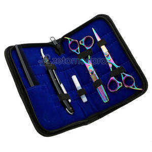 Herramientas de Peluquería 5 en 1, Juego de Tijeras de Peluquería Multifuncionales 5 en 1 para Peinar el Cabello - Product Image 1