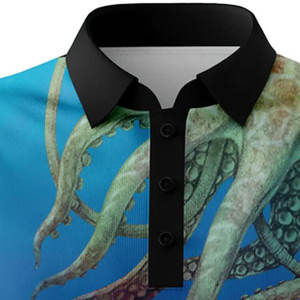 Venta al por mayor personalizado azul manos internacional de los hombres de alta calidad de poliéster camisa de pesca transpirable prendas de vestir protección UV - Product Image 3