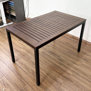 Modern Rubberwood Outdoor <b>Table</b> with Iron Legs-Foldable & <b>Portable</b> for Courtyard & Banquet Use - Product Image 2