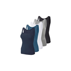 Camisetas sin mangas de punto transpirable para hombre, cuello redondo, ropa deportiva 100% algodón - Product Image 4
