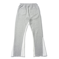 Pantalon de jogging ample et décontracté pour homme en molleton avec impression par transfert thermique, coupe évasée, style délavé