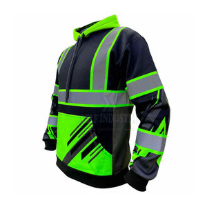 Nouvelle arrivée Sweats à capuche haute visibilité légers de haute qualité, vêtements de sécurité imperméables de couleur unie avec logo personnalisable - Product Image 4