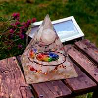 Orgonita pirámide cristales piedra Natural orgón generador de energía curación Reiki Chakra meditación adornos manualidades decoración de oficina