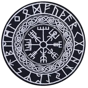 Écusson brodé Norse Compass Crest Runes Viking pour vêtements BY TEPRA SPORTS