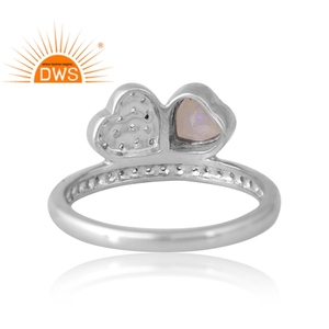 แหวนพลอยโอปอลจากเอธิโอเปียและพลอยบุษราคัมสีขาวจากเงินแท้ออกแบบได้ตามต้องการ - Product Image 2