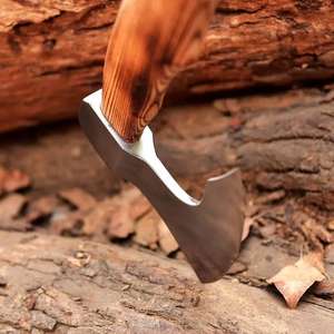 Hache de bûcheron longue, tête en acier carbone, hache viking avec manche en bois de frêne, outil de survie parfait, cadeau pour elle/lui, qualité industrielle - Product Image 6