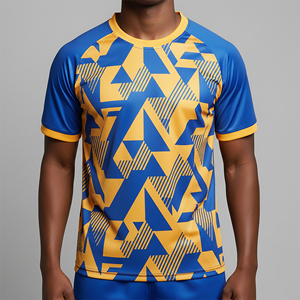 ชุดทีมฟุตบอลโพลีเอสเตอร์ 100% ขายส่ง แบบกำหนดเอง ระบายอากาศได้ดี เป็นมิตรกับสิ่งแวดล้อม น้ำหนักเบา แห้งเร็ว กางเกงขาสั้น พร้อมปักโลโก้ตามสั่ง - Product Image 3