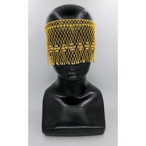 Moda señora boda velo geométrico encanto cara máscara Color borla cuentas piedra diamantes de imitación máscara para mujer fiesta graduación joyería - Product Image 2