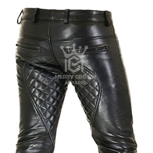 Men's Fashion Leather Pants In Solid Color Best Supplier Bulk Quantity Fashion Leather men's pants - Product Image 3