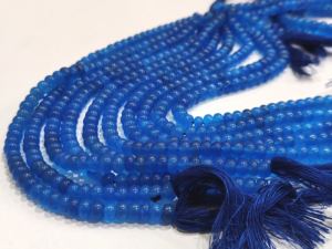 Perles de pierres précieuses en quartz bleu royal de haute qualité, rondes, lisses, 6 mm, EMINENT JEWEL, vendues par brin, 8 pouces de long - Product Image 6