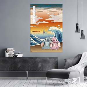For Disney Japan Stitch <b>Poster</b> Made of Paper for Wall Decor - Product Image 3