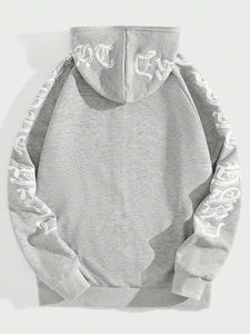 Sweat-shirt à capuche zippé pour homme, en molleton imprimé numérique personnalisé, 100% coton, confortable - Product Image 2