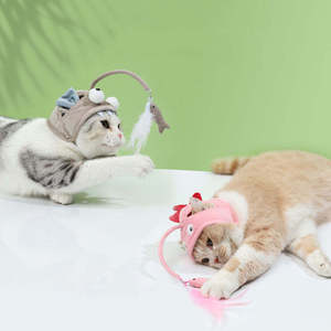 New Eco-Friendly Modern Interactive Self Catnip Cat Teaser <b>Mouse</b> <b>Toy</b> with Feather Head Design for Cats - Product Image 4