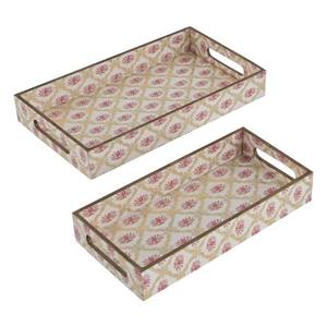 Bandeja de Servicio de Madera Esmaltada para Decoración de Mesa, Elegante Bandeja para Exhibición de Alimentos - Product Image 1