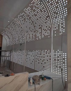 Thiết kế hiện đại 3 mét laser cắt nhôm mặt tiền Ốp Chống Cháy 6 mét đục Panel pvdf lớp phủ chống ăn mòn cho ngoài trời - Product Image 1