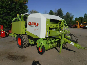 Presse à balles rondes CLAAS ROLLANT 255RC UNIWRAP d'occasion avec moteur, haute productivité, garantie de 2 ans, origine FR, pour foin, blé, paille de riz - Product Image 2