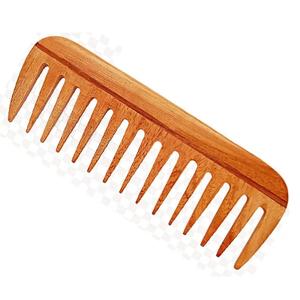 หวีไม้ยืดผมสำหรับเคราที่ทำจากไม้ธรรมชาติ - Product Image 1