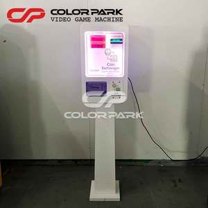 Funzionamento della macchina per lo scambio di monete del parco colorato + giochi, distributore automatico di gettoni di cambio valuta sportivo - Product Image 5