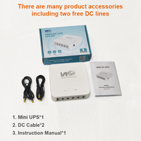 Mini UPS WGP de 18W con Batería de Respaldo de Iones de Litio 21700 de 13200mAh, 6 Puertos de Salida Múltiple 5V 9V 12V 19V para Router, Módem, ONU
