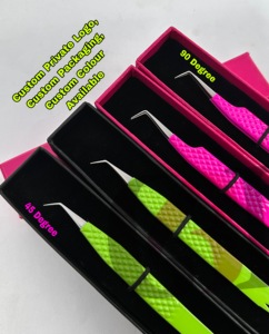 แหนบปลายแหลม 10 มม. สแตนเลส ป้องกันไฟฟ้าสถิต ทนทาน ดีไซน์เจาะรูด้านหลังสีชมพูอมเขียวสดใหม่ - Product Image 2