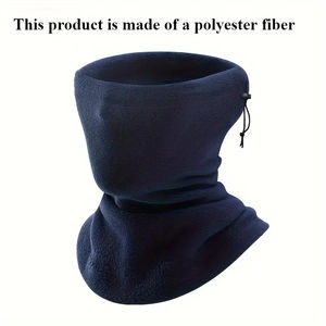 Vente en gros de cagoule en polaire chauffante hiver froid extrême unisexe femmes hommes sport écharpe thermique en polaire Snood cache-cou masque facial - Product Image 2