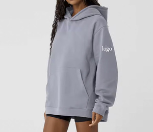 2025 personnalisé lourd polaire goutte épaule pull à capuche unisexe épaissi surdimensionné ample nouveaux sweats à capuche à la mode femmes - Product Image 6