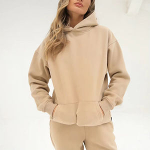 Sudadera con Capucha de Invierno para Mujer con Logotipo Personalizado, 100% Algodón, Forro Polar, Diseño Sólido, Múltiples Opciones de Impresión - Product Image 5