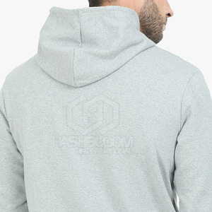 Meilleure vente hommes 100% Polyester pull à capuche haute qualité saison d'hiver fermeture éclair conception couleur unie impression Logo teint uni - Product Image 4