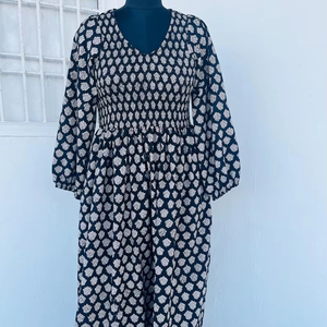 Women's Girls' Printed Pure Cotton Maxi <b>Dress</b> Indian Block Print Casual Summer <b>Evening</b> Party Trendy Wholesale Long Midi Bulk - Product Image 1