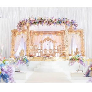 Mandap en bois sculpté de designer pour mariage hindou, Mandap en bois sculpté exclusif pour mariages, USA - Product Image 1