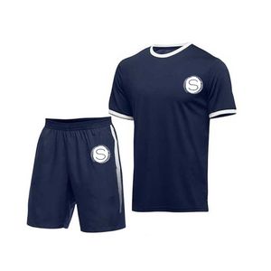 Ensemble Deux Pièces Short Lavé à l'Acide T-shirt et Short Ensemble Hommes - Product Image 1