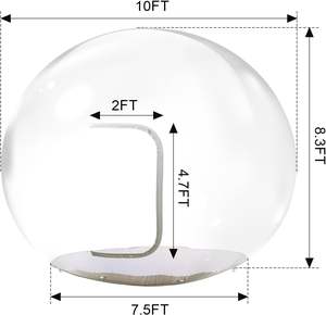 Tente gonflable extérieure transparente à dôme <span class=keywords><strong>bulle</strong></span> bon marché pour le camping - Product Image 6
