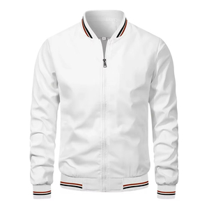 Chaqueta Bomber Formal de Otoño/Invierno para Hombre, con Capucha, Impermeable, de Alta Calidad, Corte Ajustado, Estilo Béisbol, Informal, Negra, de Lona, 100% Algodón - Product Image 5