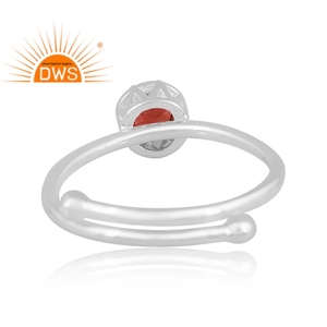 Latest Trending Fine Sterling <b>Silver</b> Natural <b>Garnet</b> Gemstone Stackable <b>Ring</b> Custom Jewelry For Women Gift For Her - Product Image 4