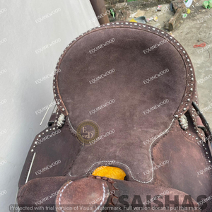 Ensemble de selle en cuir western avec décorations de barrel racing haut de gamme, en bois |   Accessoires en acier inoxydable façonnés à la main, ensemble de tack gratuit pour l'équitation - Product Image 3
