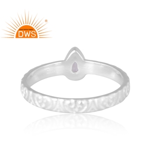 Anillo de piedras preciosas de cuarzo de cristal Natural de Plata de Ley 925 para mujer, joyería de diseño personalizado para mujer, regalo para ella - Product Image 2