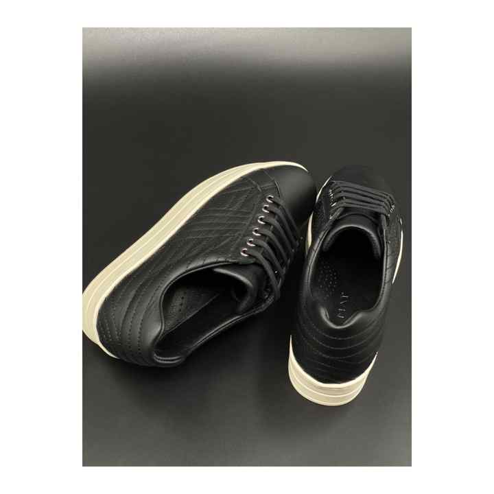 Women's Beige Sneaker Quilted Genuine Leather Sports Shoes