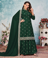Salwar Kameez de Algodón Semisellado con Bordado Multicolor, Ropa India para Mujer, Precio de Mayoreo, Talla Única