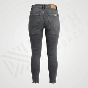Nouveauté Ensemble veste et pantalon en jean pour femme, décontracté, lavé, coupe slim, design personnalisé, vente en gros, ensemble en jean pour femme, streetwear tendance - Product Image 2