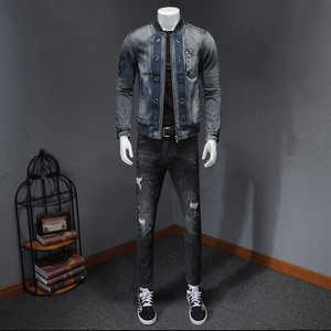 2025 Chaquetas de mezclilla de algodón para hombres Ropa informal Chaquetas y abrigos Chaqueta de alta calidad personalizada de talla grande para hombres Servicio OEM - Product Image 2