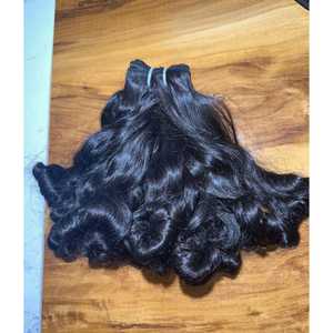 Extensions de cheveux ondulés de temple indien 100% pour bébé, tissage en trame de cheveux humains, cuticules alignées non traitées - Product Image 3