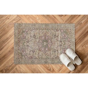 Alfombra Floral Impresa en 3D, Alfombra Grande de Color Marrón, Regalo de Inauguración de Casa, Alfombra de Chenilla - Product Image 5