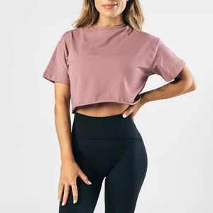Fabricante personalizado básico espacios blancos de lujo camisetas algodón camiseta bebé camisetas Crop Tops para mujeres - Product Image 6
